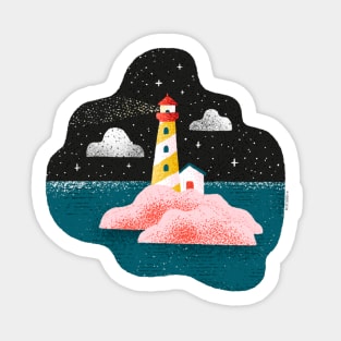 Starry Sky Lighthouse Sticker